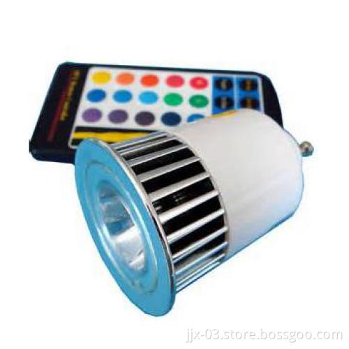 High lumen Aluminum 220V E27 RGB Spot Light LED 3W
